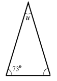 Exempel på likbent triangel