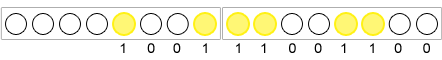 Exempel på binära tal